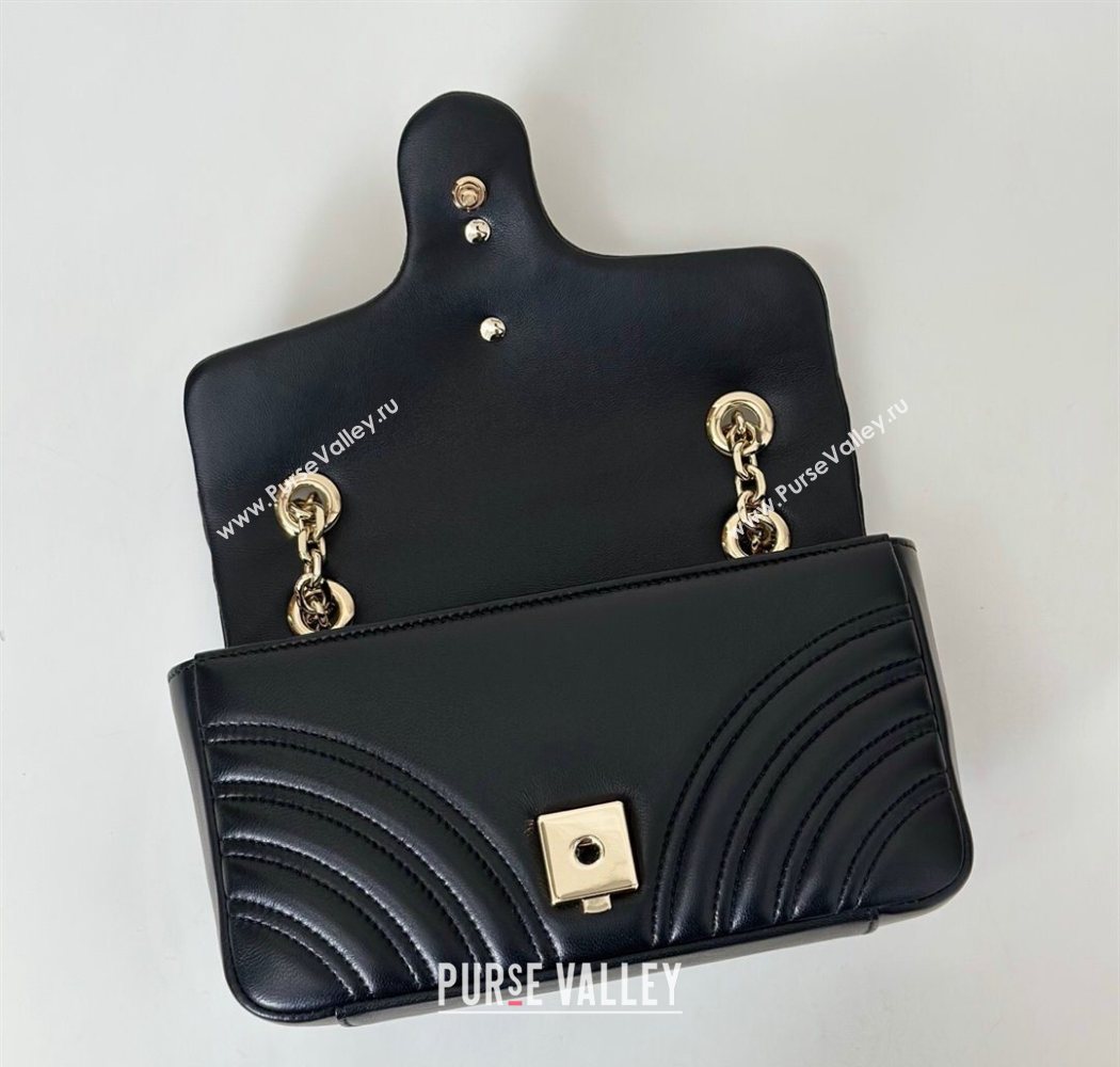 Gucci GG Marmont Small shoulder bag Black 2025 837280 (DLH-250630017)