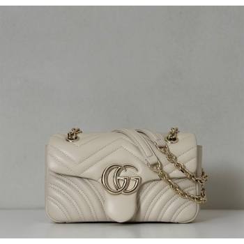 Gucci GG Marmont Small shoulder bag White 2025 837280 (DLH-250630018)