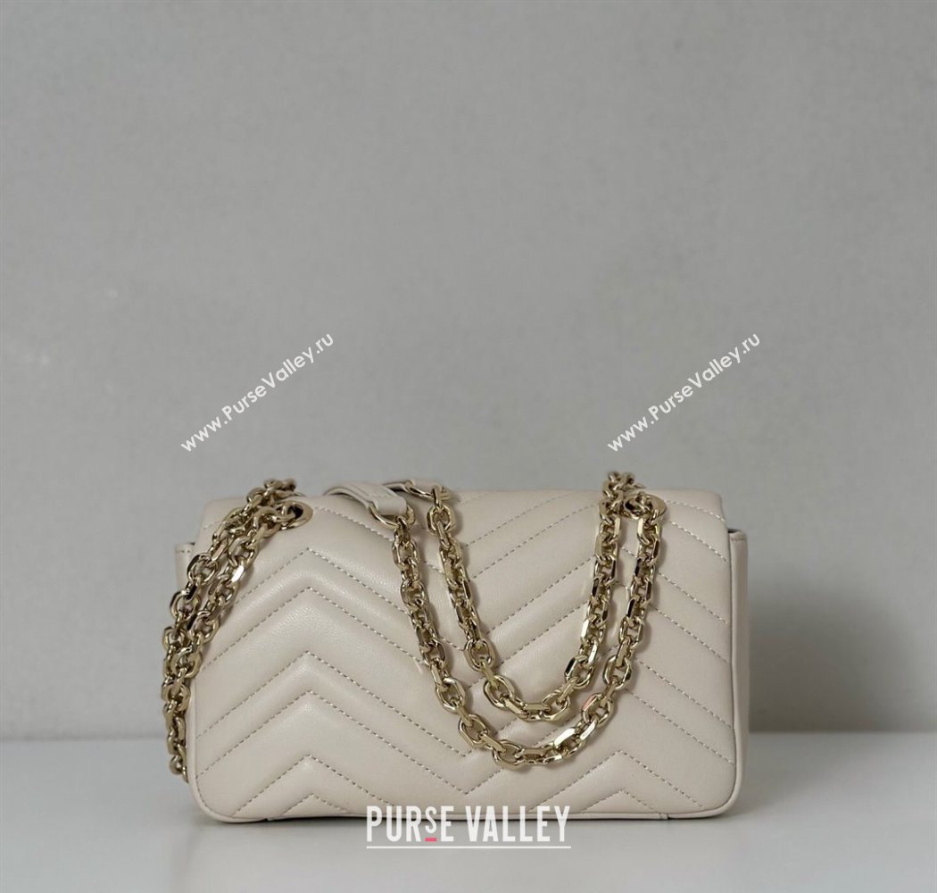 Gucci GG Marmont Small shoulder bag White 2025 837280 (DLH-250630018)