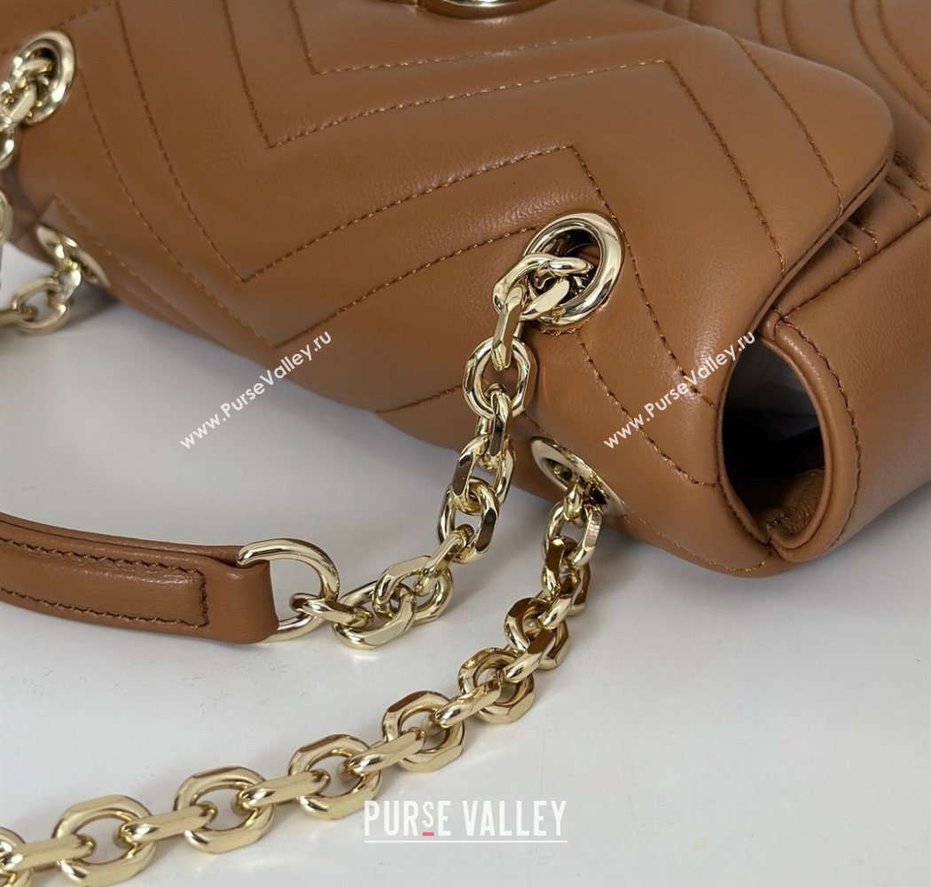 Gucci GG Marmont Small shoulder bag Brown 2025 837280 (DLH-250630019)