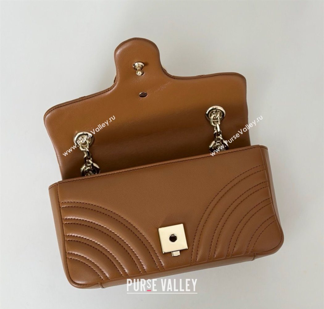 Gucci GG Marmont Small shoulder bag Brown 2025 837280 (DLH-250630019)
