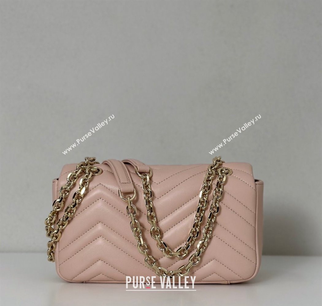 Gucci GG Marmont Small shoulder bag Soft Pink 2025 837280 (DLH-250630021)