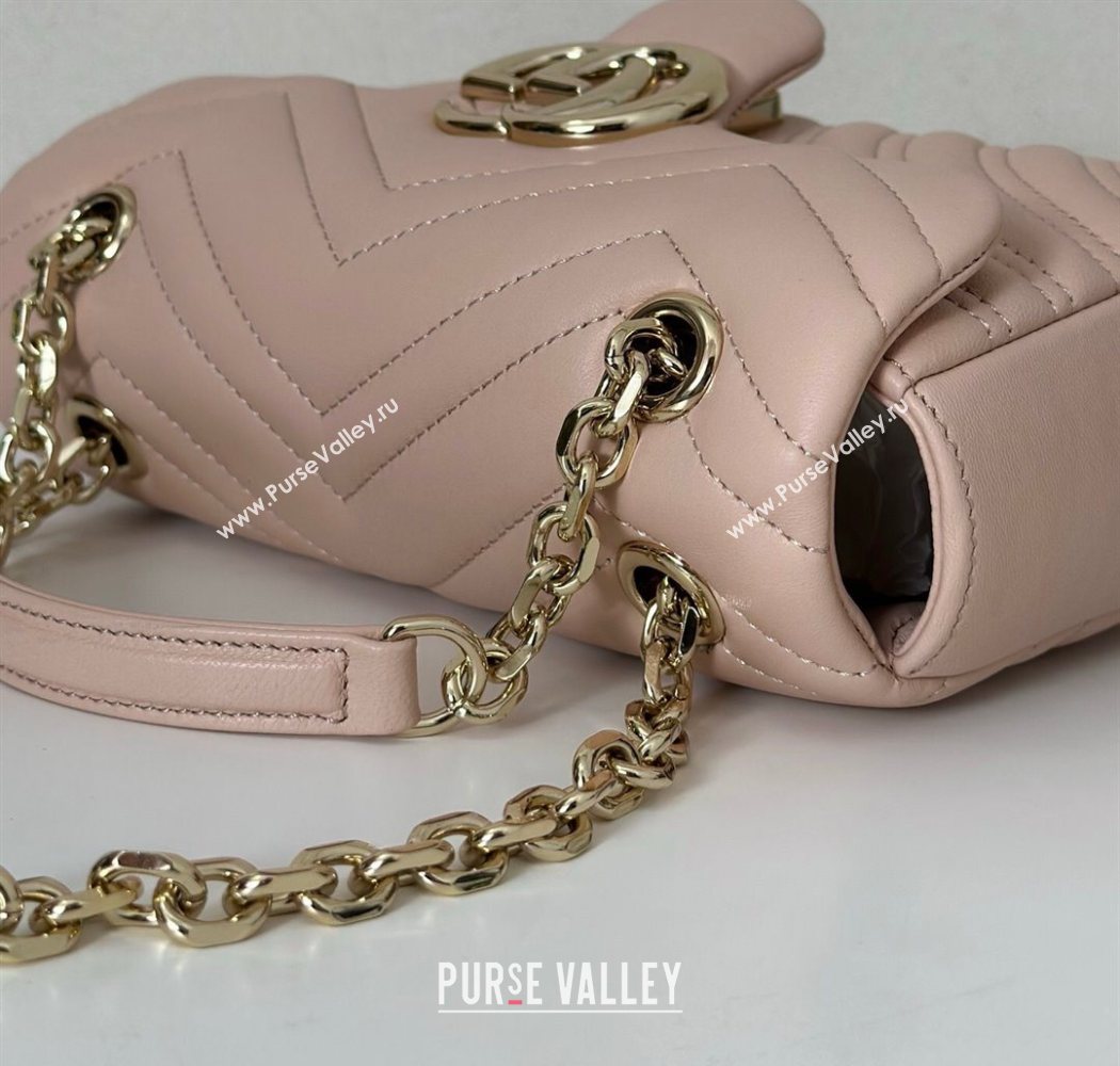 Gucci GG Marmont Small shoulder bag Soft Pink 2025 837280 (DLH-250630021)