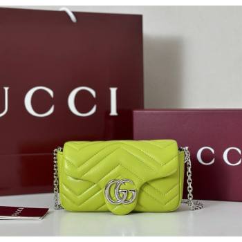 Gucci GG Marmont mini shoulder bag Bright Green 2025 841290 (DLH-250630010)