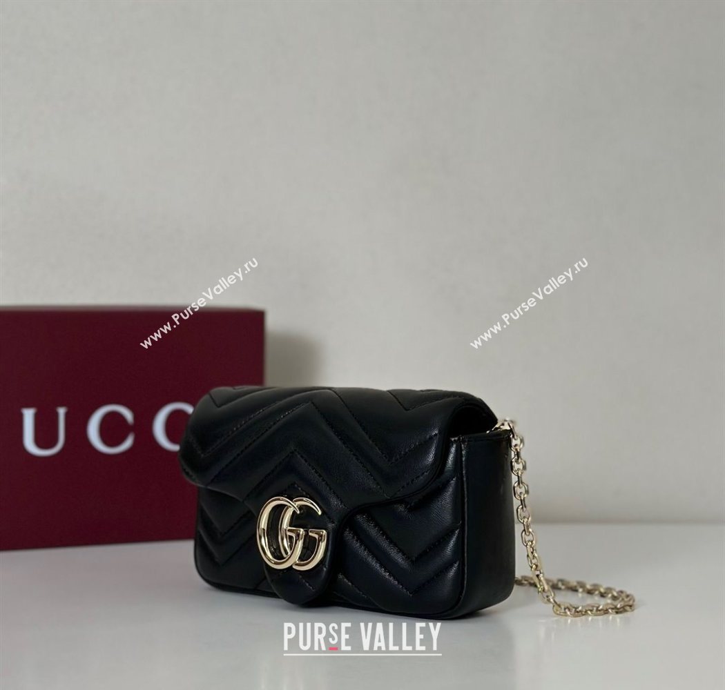 Gucci GG Marmont mini shoulder bag Black 2025 841290 (DLH-250630012)