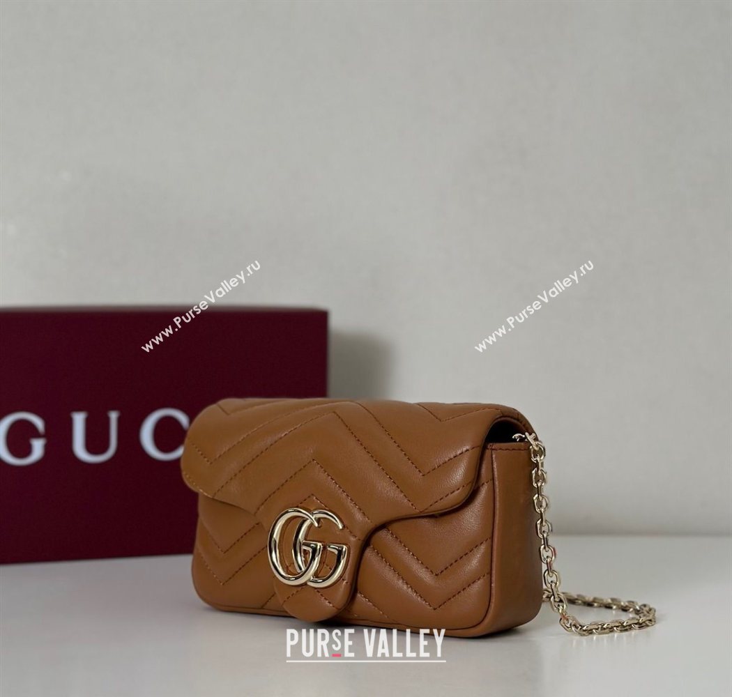 Gucci GG Marmont mini shoulder bag Brown 2025 841290 (DLH-250630014)