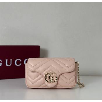 Gucci GG Marmont mini shoulder bag Soft Pink 2025 841290 (DLH-250630016)