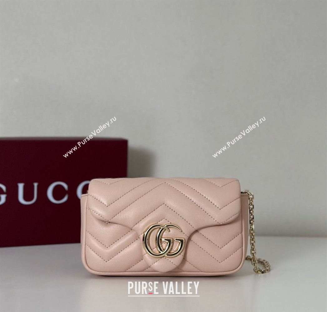 Gucci GG Marmont mini shoulder bag Soft Pink 2025 841290 (DLH-250630016)