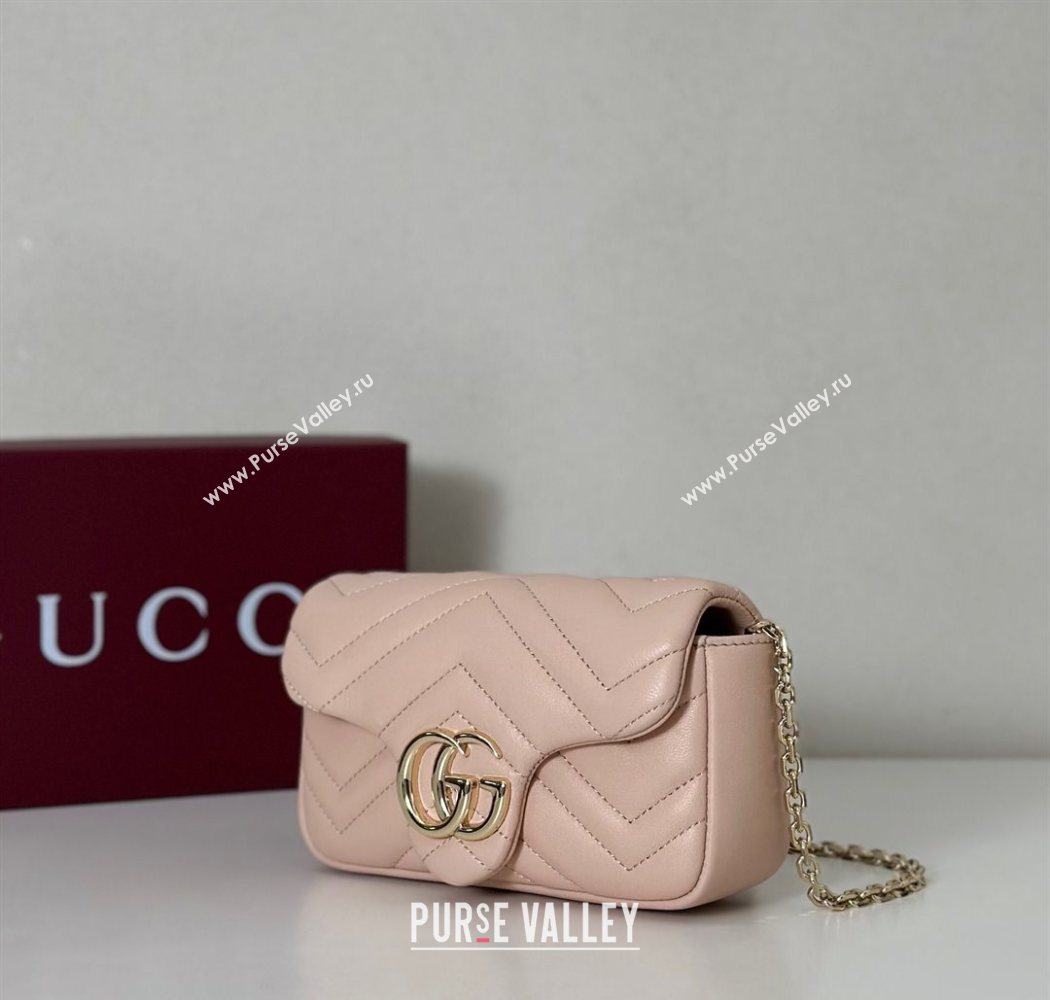 Gucci GG Marmont mini shoulder bag Soft Pink 2025 841290 (DLH-250630016)