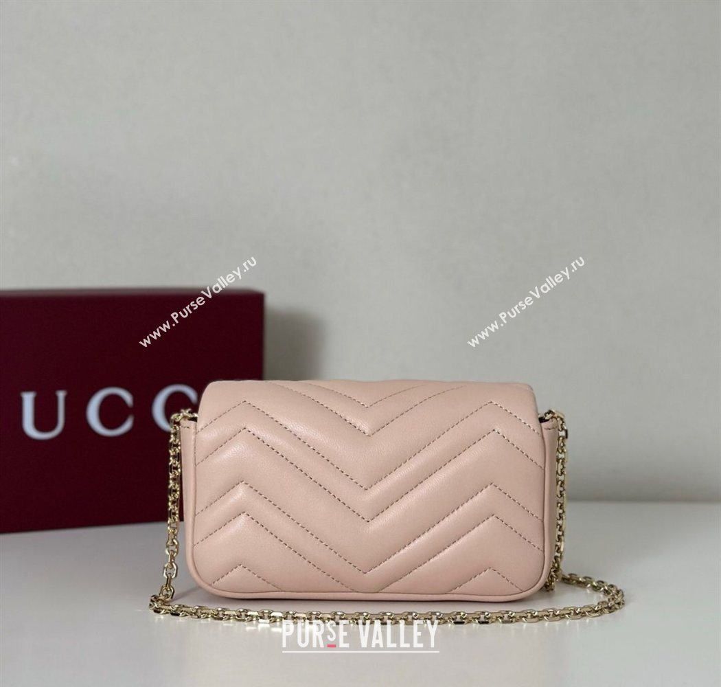 Gucci GG Marmont mini shoulder bag Soft Pink 2025 841290 (DLH-250630016)