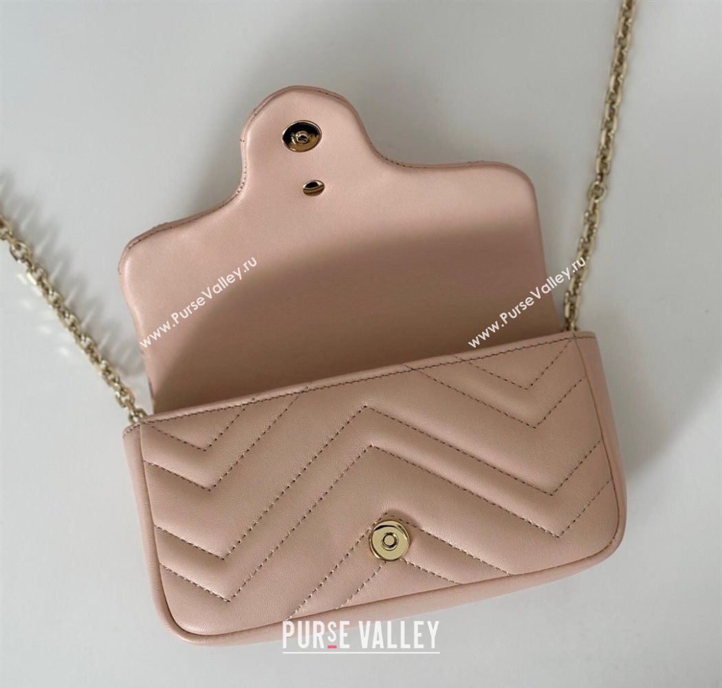 Gucci GG Marmont mini shoulder bag Soft Pink 2025 841290 (DLH-250630016)
