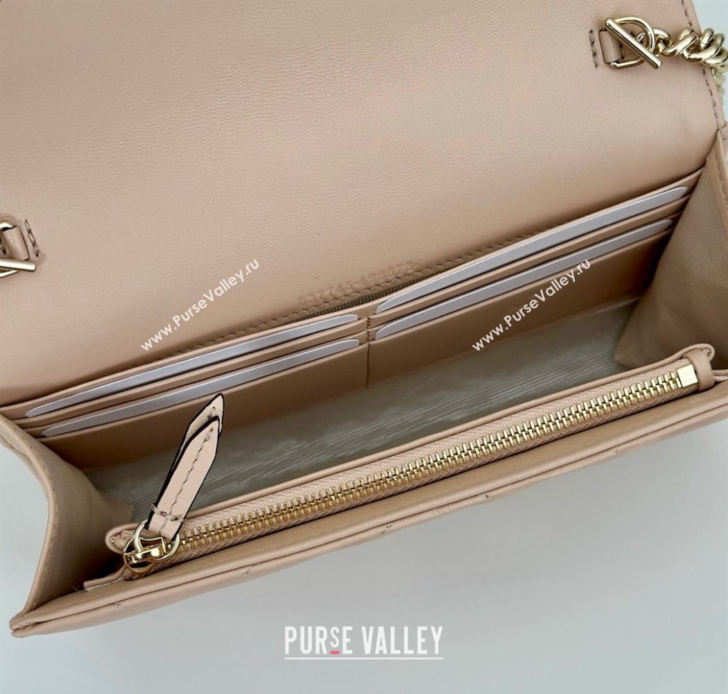 Gucci GG Marmont Leather Wallet on Chain Light Pink 2025 837745 (DLH-250630029)