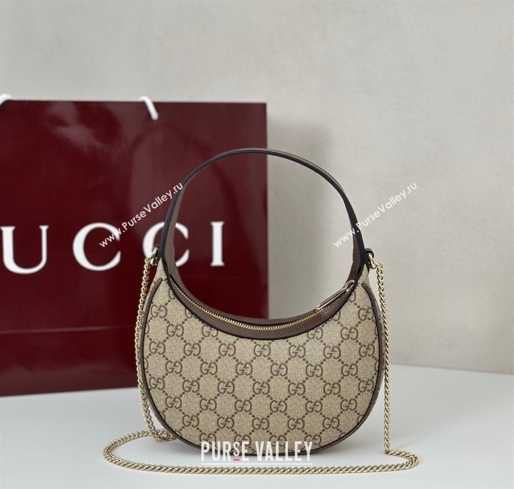 Gucci Ophidia GG Canvas small hobo shoulder bag Beige/Brown 2025 838463 (DLH-250630064)