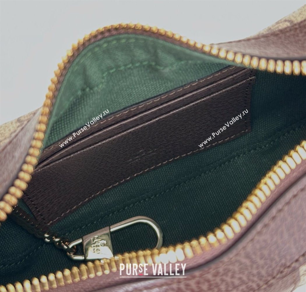 Gucci Ophidia GG Canvas small hobo shoulder bag Beige/Brown 2025 838463 (DLH-250630064)