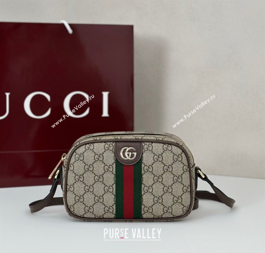 Gucci Ophidia GG Canvas small camera bag Beige/Brown 2025 838480 (DLH-250630066)