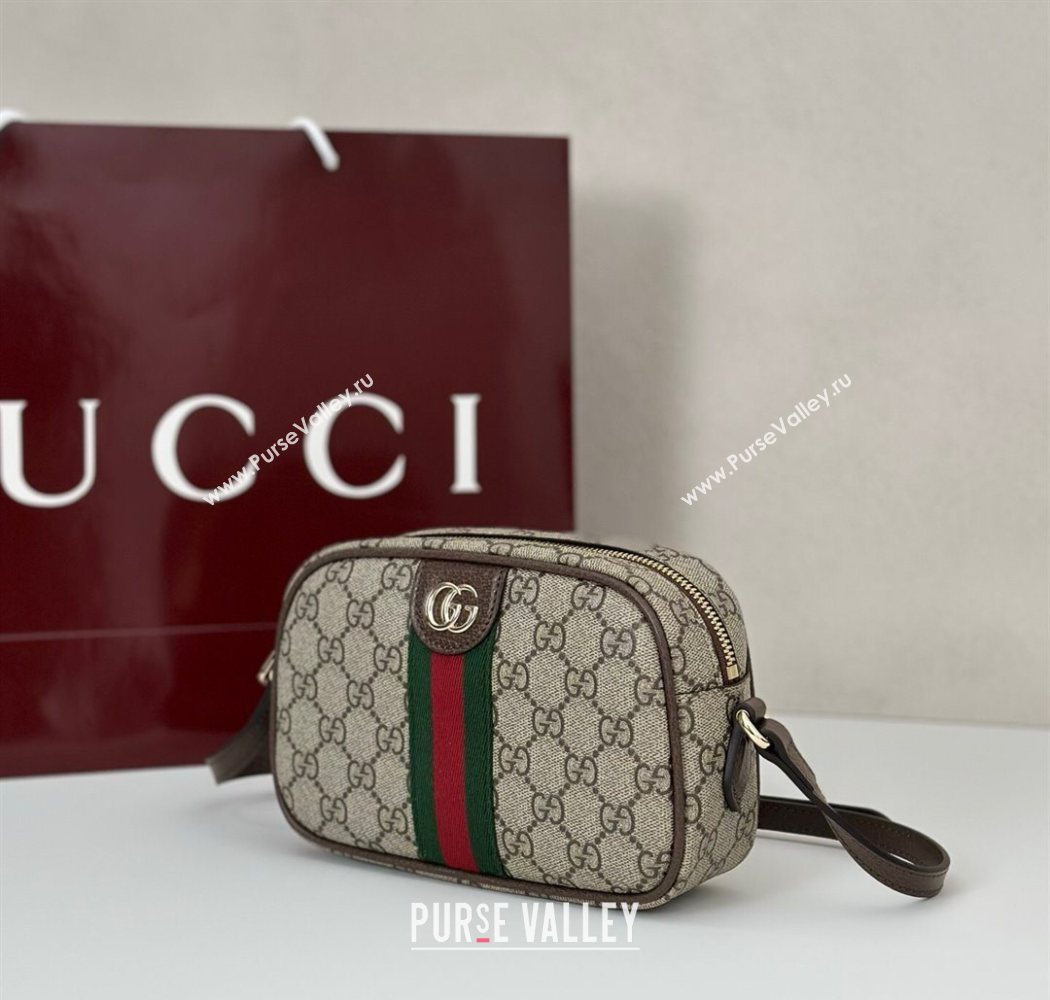 Gucci Ophidia GG Canvas small camera bag Beige/Brown 2025 838480 (DLH-250630066)