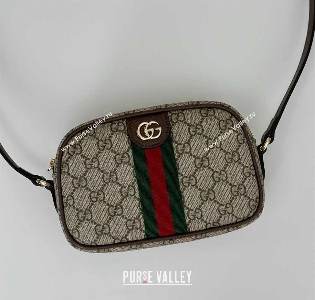 Gucci Ophidia GG Canvas small camera bag Beige/Brown 2025 838480 (DLH-250630066)