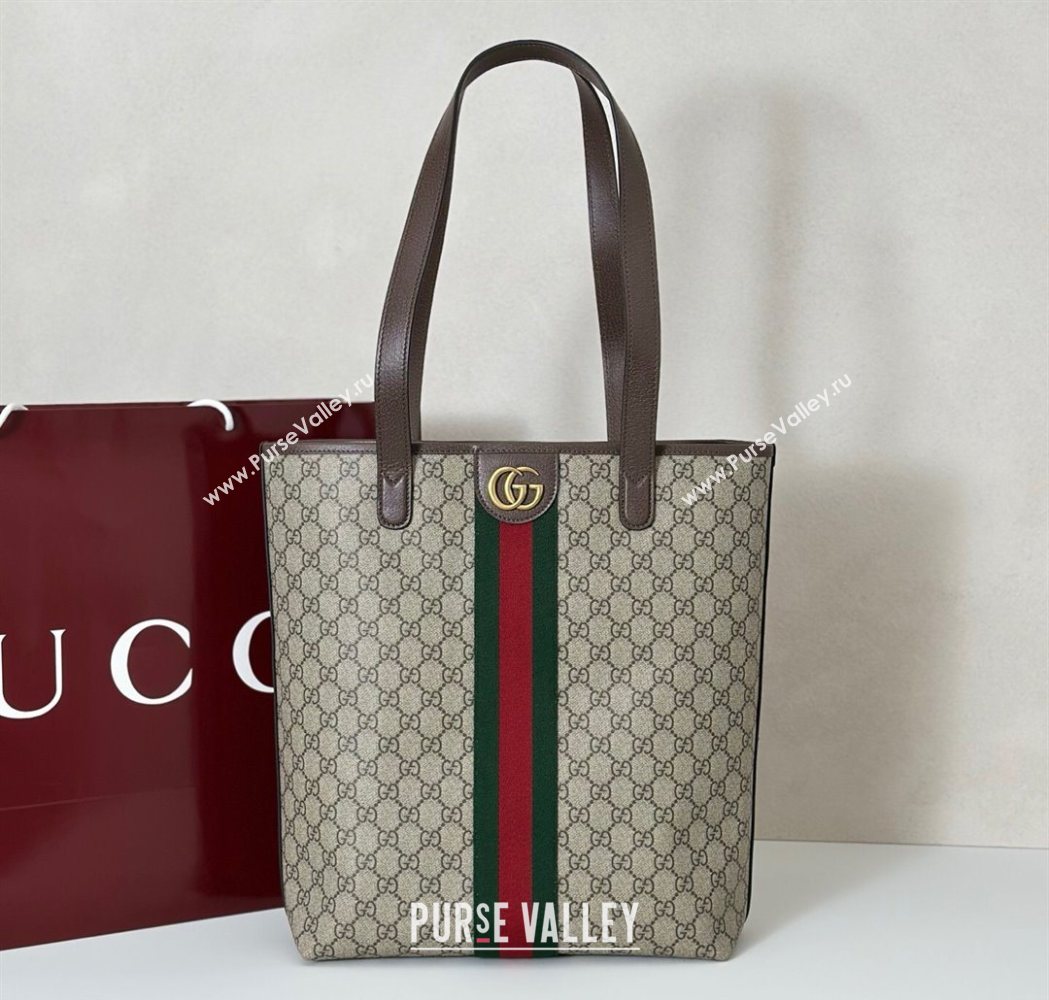 Gucci Ophidia GG Canvas medium tote bag beige/Brown 2025 834465 (DLH-251125007)