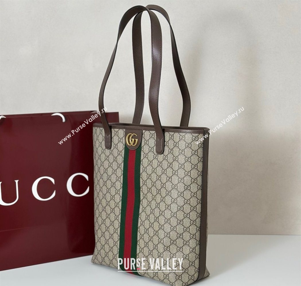 Gucci Ophidia GG Canvas medium tote bag beige/Brown 2025 834465 (DLH-250630067)
