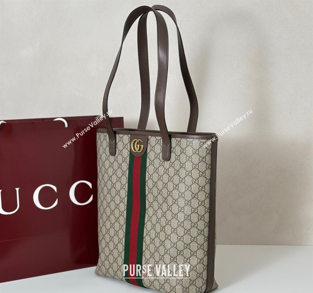 Gucci Ophidia GG Canvas medium tote bag beige/Brown 2025 834465 (DLH-251125007)