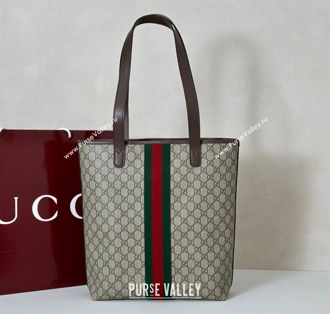 Gucci Ophidia GG Canvas medium tote bag beige/Brown 2025 834465 (DLH-250630067)