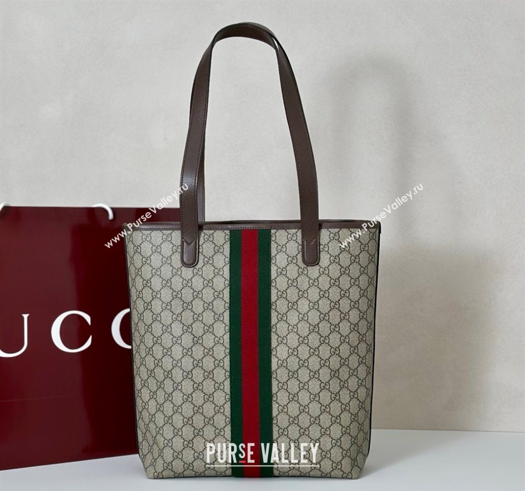 Gucci Ophidia GG Canvas medium tote bag beige/Brown 2025 834465 (DLH-251125007)