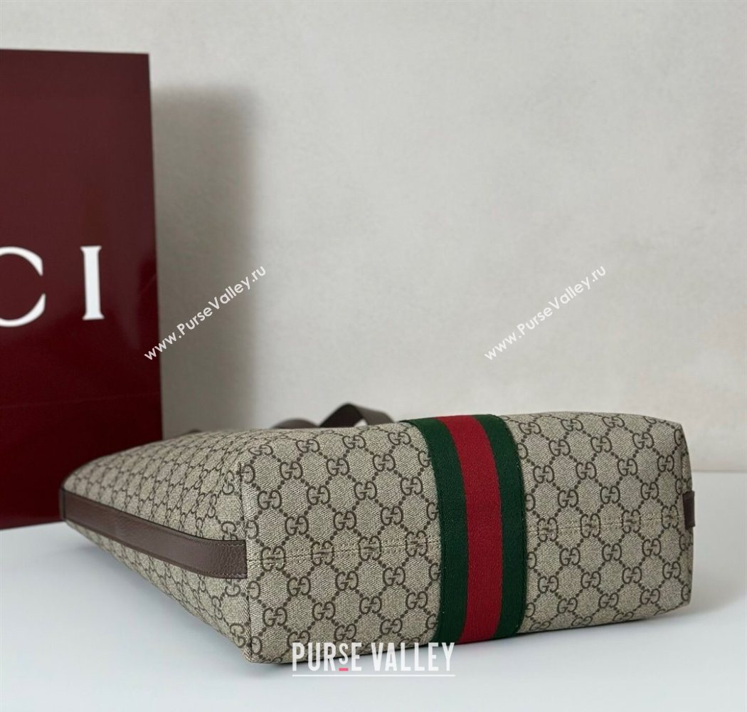Gucci Ophidia GG Canvas medium tote bag beige/Brown 2025 834465 (DLH-250630067)