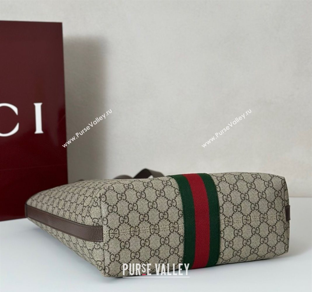 Gucci Ophidia GG Canvas medium tote bag beige/Brown 2025 834465 (DLH-251125007)