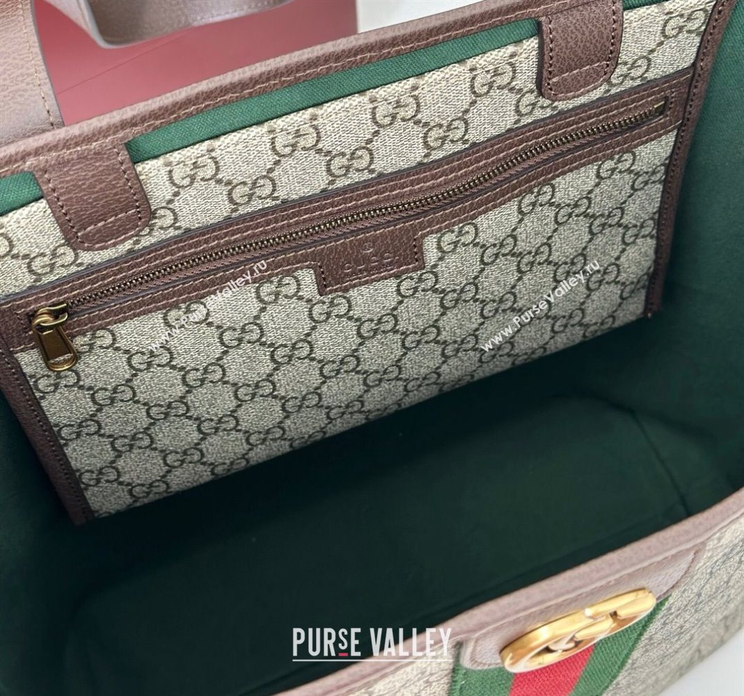 Gucci Ophidia GG Canvas medium tote bag beige/Brown 2025 834465 (DLH-251125007)
