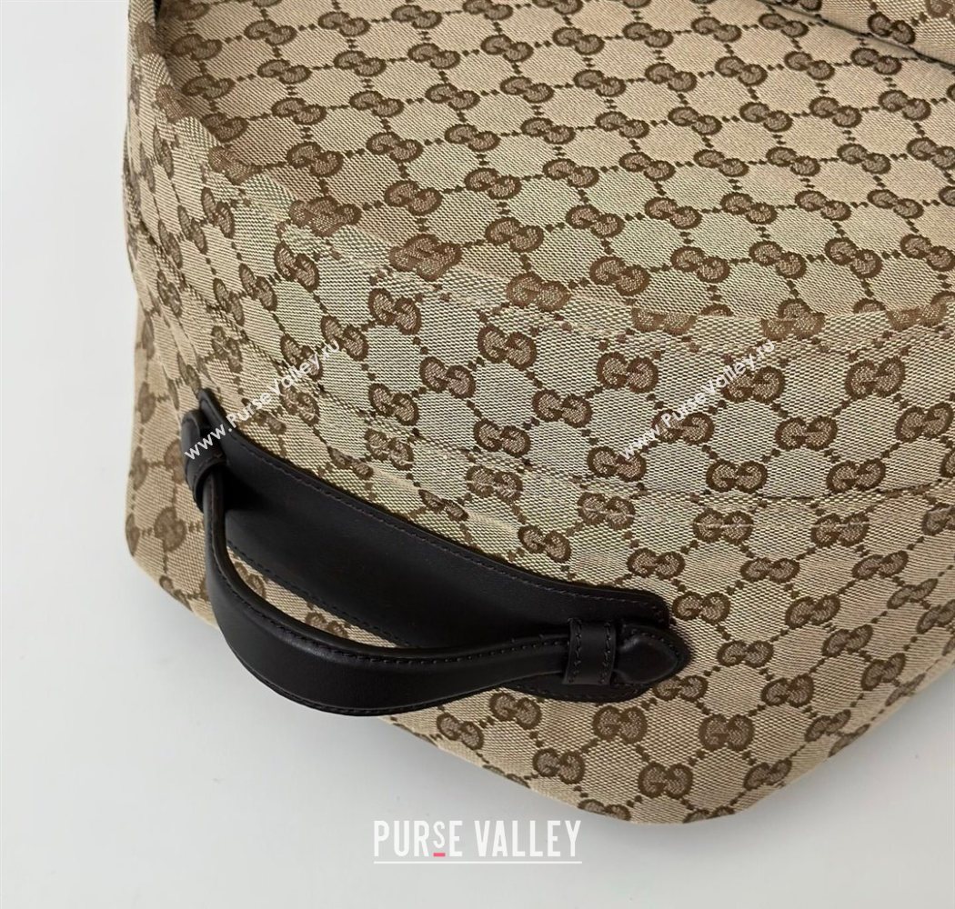 Gucci GG canvas medium backpack bag Beige/brown 2025 824624 (DLH-250630068)