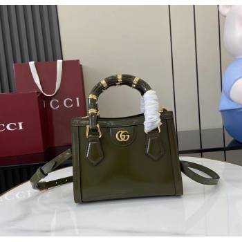 Gucci Diana Leather small tote bag Forest Green 2025 832936 (XLU-250630132)