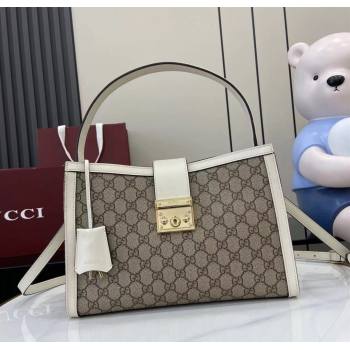 Gucci Padlock GG Canvas Large Handbag White 2025 838991 (XLU-250630137)