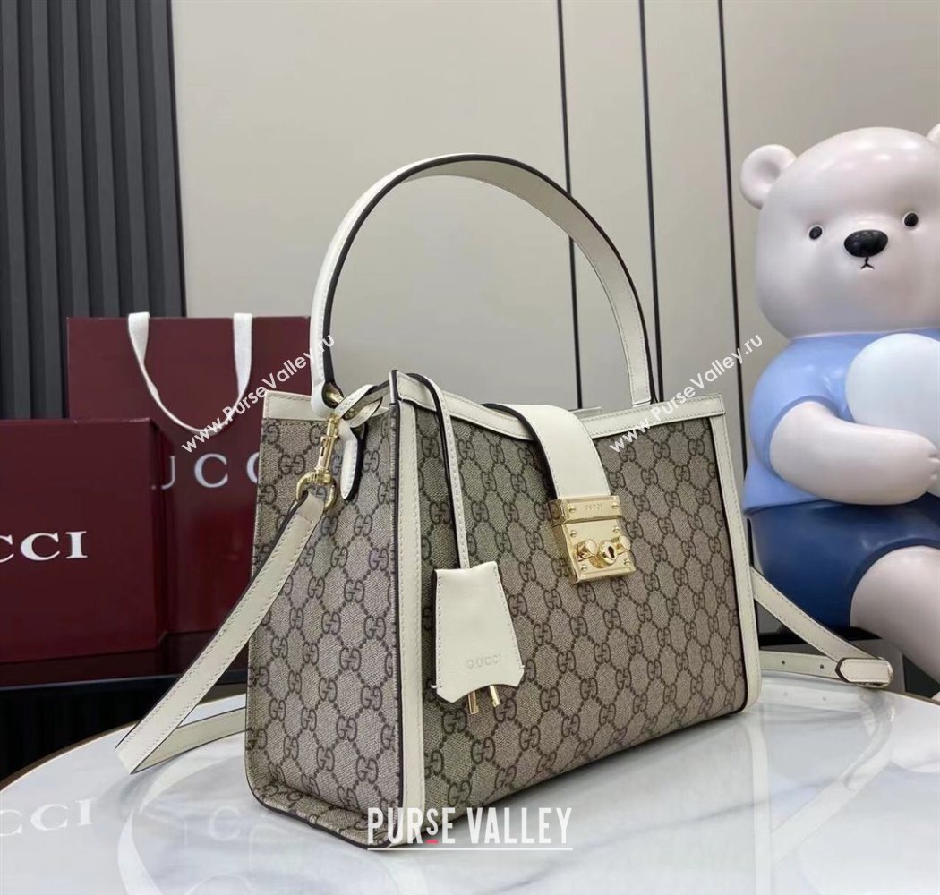 Gucci Padlock GG Canvas Large Handbag White 2025 838991 (XLU-250630137)