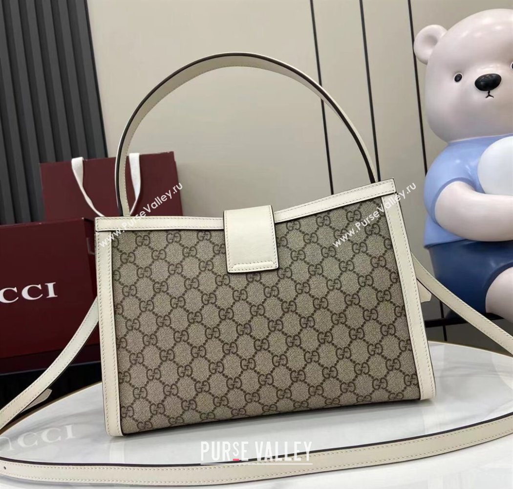 Gucci Padlock GG Canvas Large Handbag White 2025 838991 (XLU-250630137)