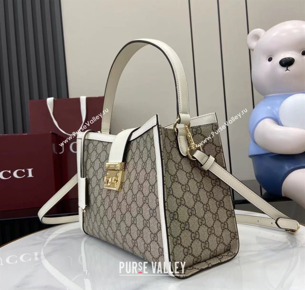 Gucci Padlock GG Canvas Large Handbag White 2025 838991 (XLU-250630137)