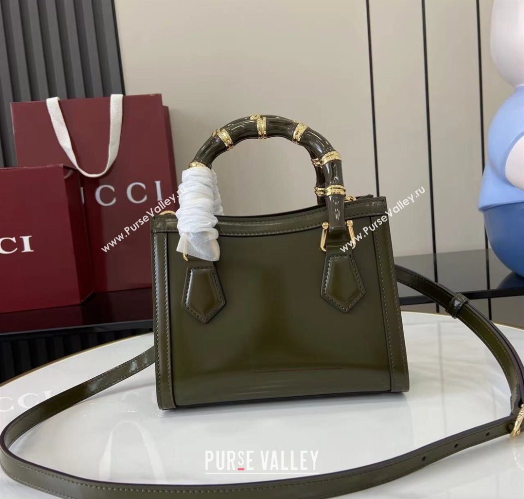 Gucci Diana Leather small tote bag Forest Green 2025 832936 (XLU-250630132)