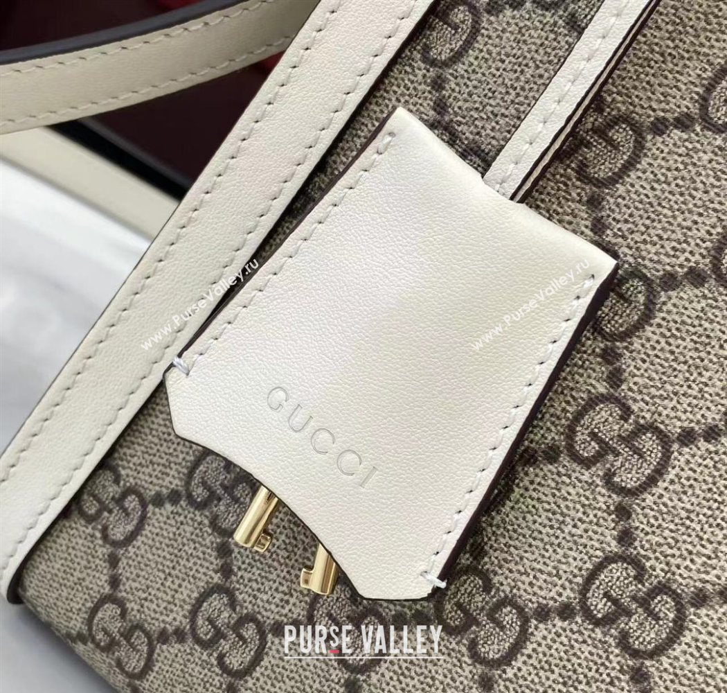 Gucci Padlock GG Canvas Large Handbag White 2025 838991 (XLU-250630137)