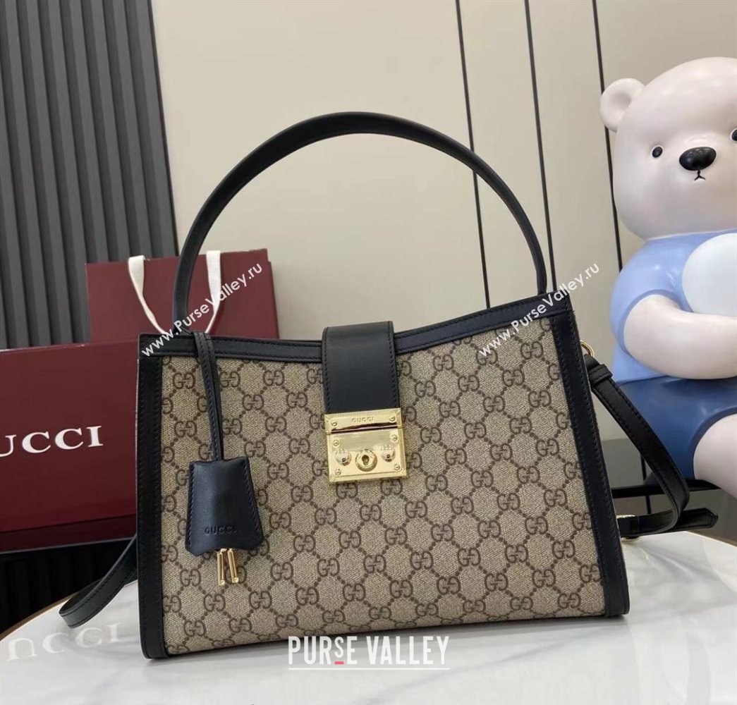 Gucci Padlock GG Canvas Large Handbag Black 2025 838991 (XLU-250630138)
