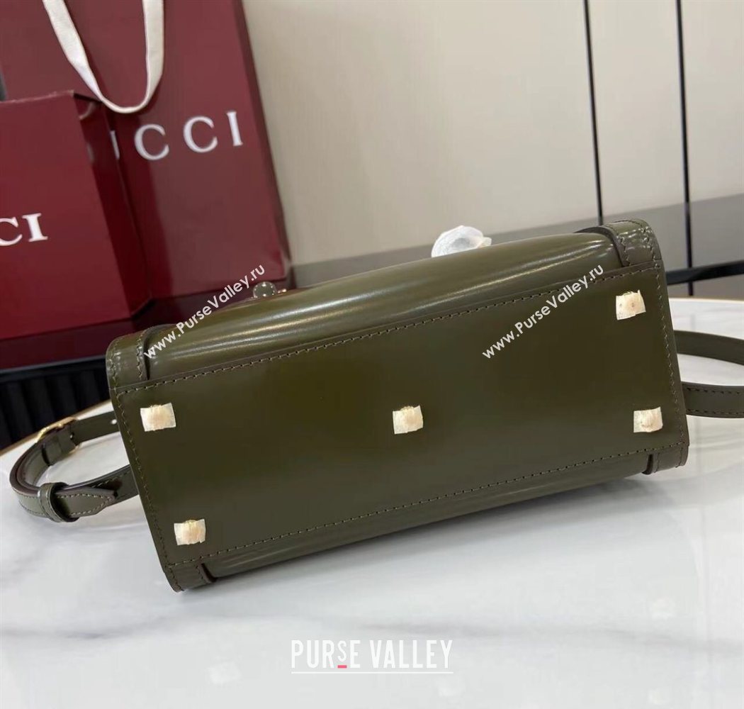 Gucci Diana Leather small tote bag Forest Green 2025 832936 (XLU-250630132)