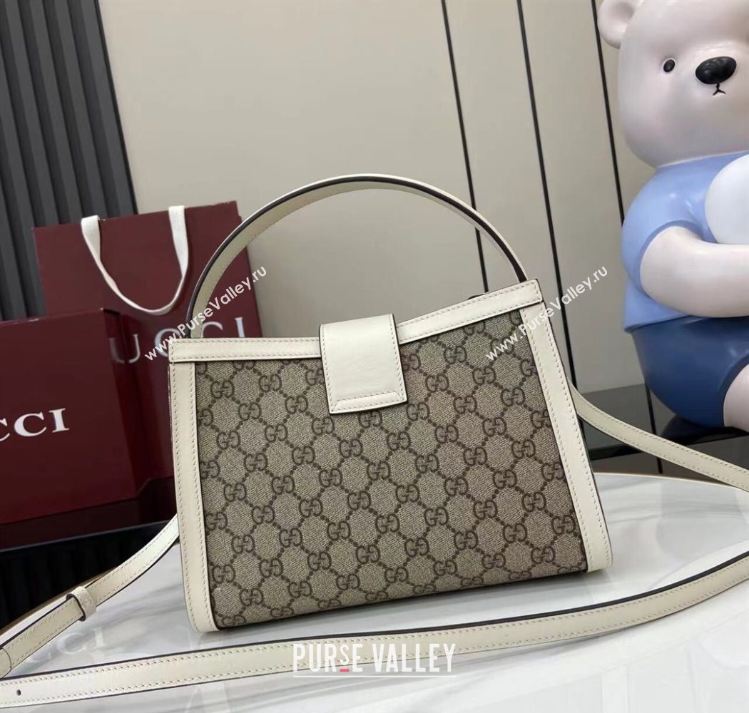 Gucci Padlock GG Canvas Medium Handbag White 2025 838992 (XLU-250630140)