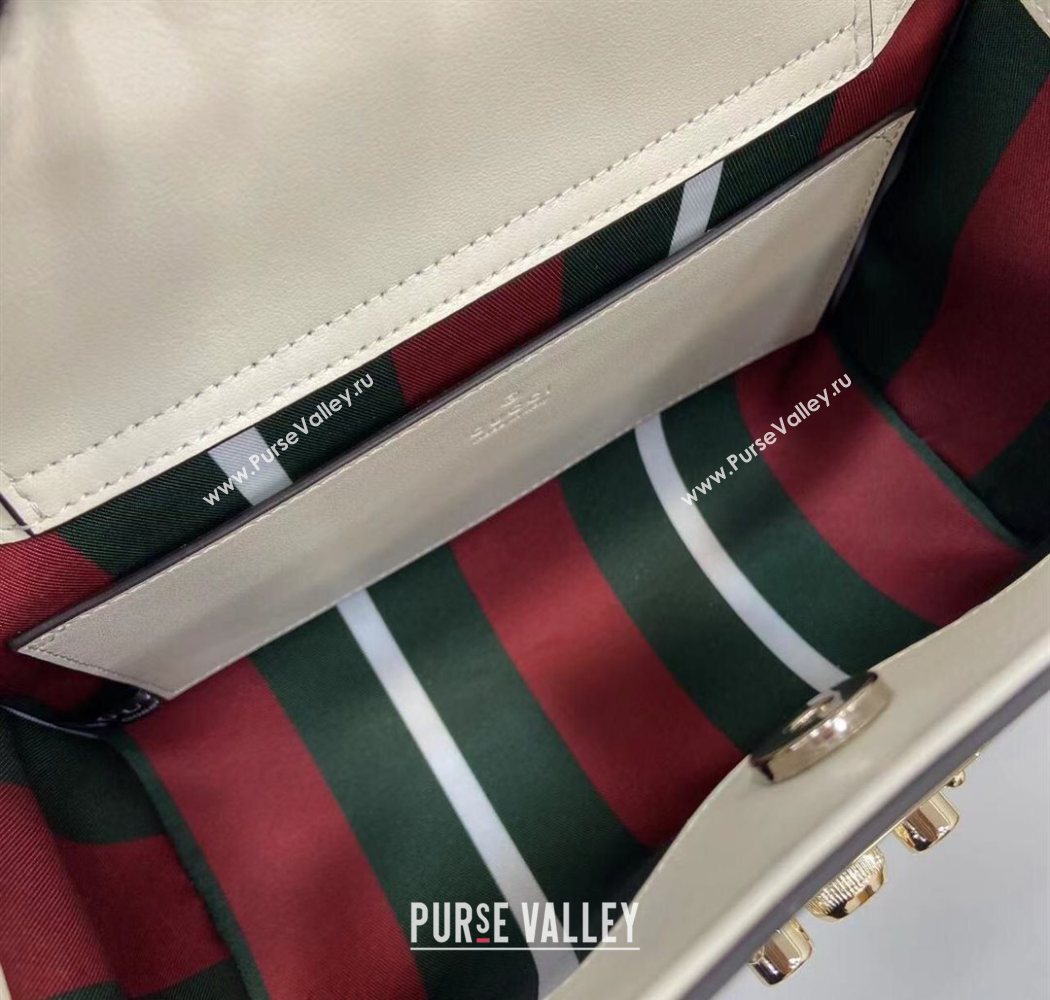 Gucci Padlock GG Canvas Medium Handbag White 2025 838992 (XLU-250630140)