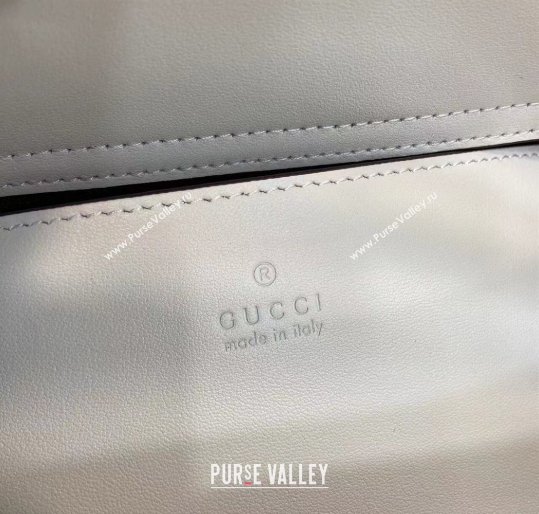 Gucci Padlock GG Canvas Medium Handbag White 2025 838992 (XLU-250630140)
