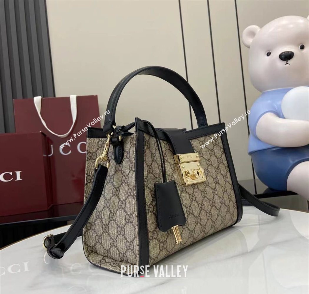 Gucci Padlock GG Canvas Medium Handbag Black 2025 838992 (XLU-250630141)