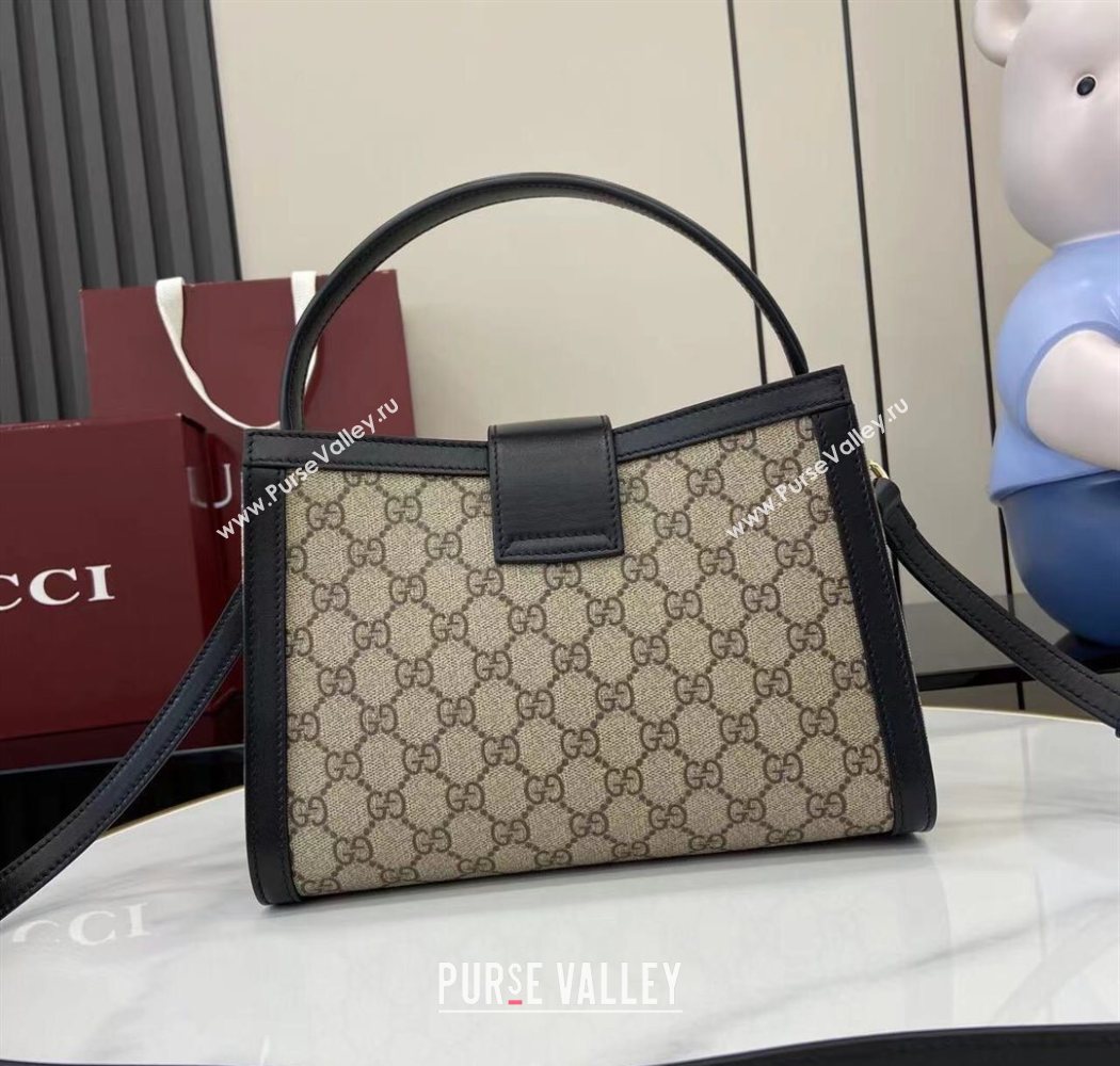 Gucci Padlock GG Canvas Medium Handbag Black 2025 838992 (XLU-250630141)