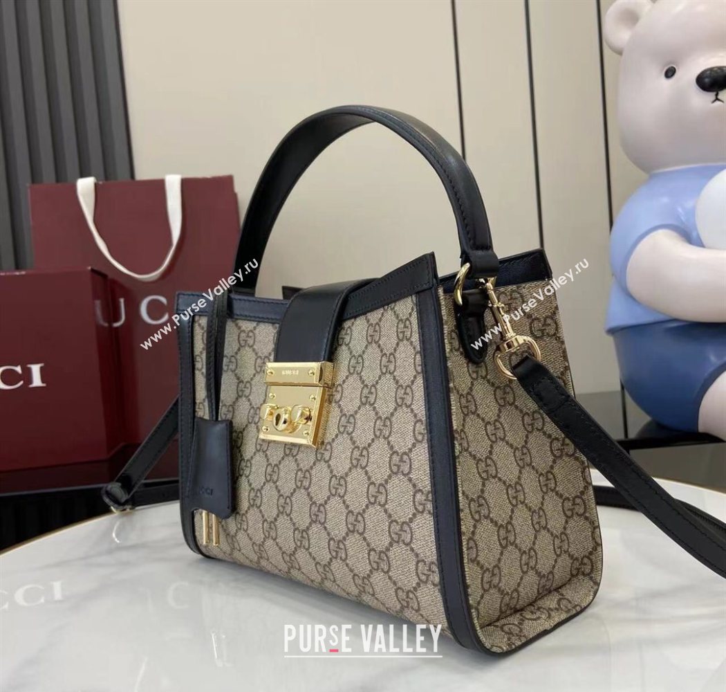 Gucci Padlock GG Canvas Medium Handbag Black 2025 838992 (XLU-250630141)