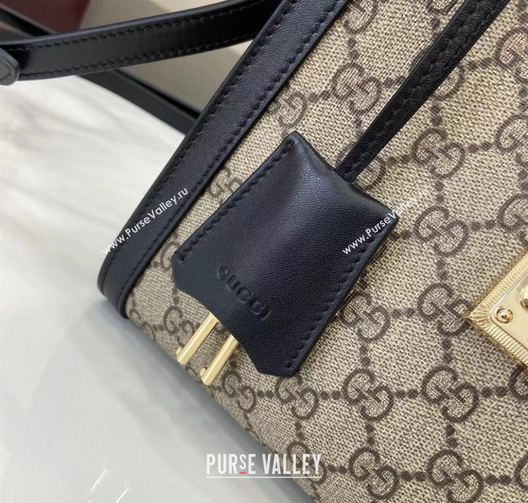 Gucci Padlock GG Canvas Medium Handbag Black 2025 838992 (XLU-250630141)