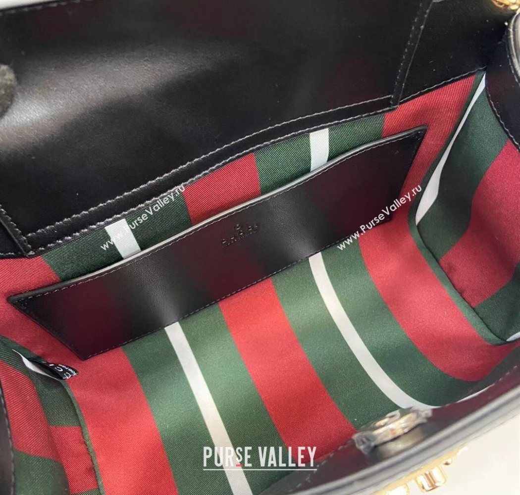 Gucci Padlock GG Canvas Medium Handbag Black 2025 838992 (XLU-250630141)