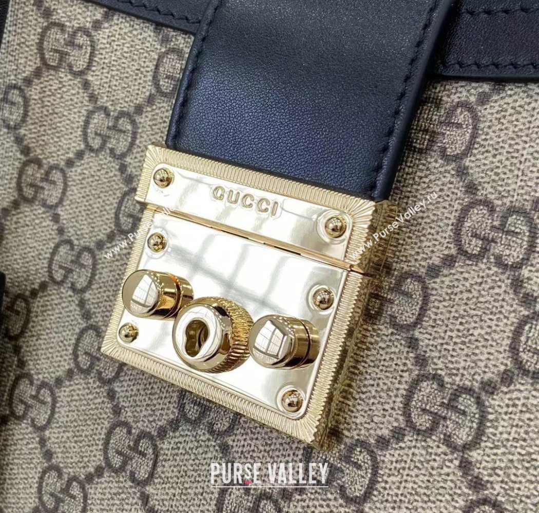 Gucci Padlock GG Canvas Medium Handbag Black 2025 838992 (XLU-250630141)