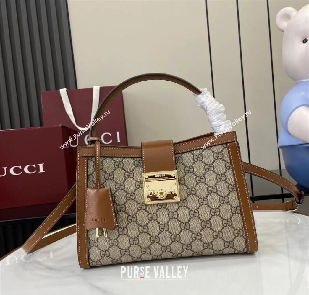 Gucci Padlock GG Canvas Medium Handbag Brown 2025 838992 (XLU-250630142)