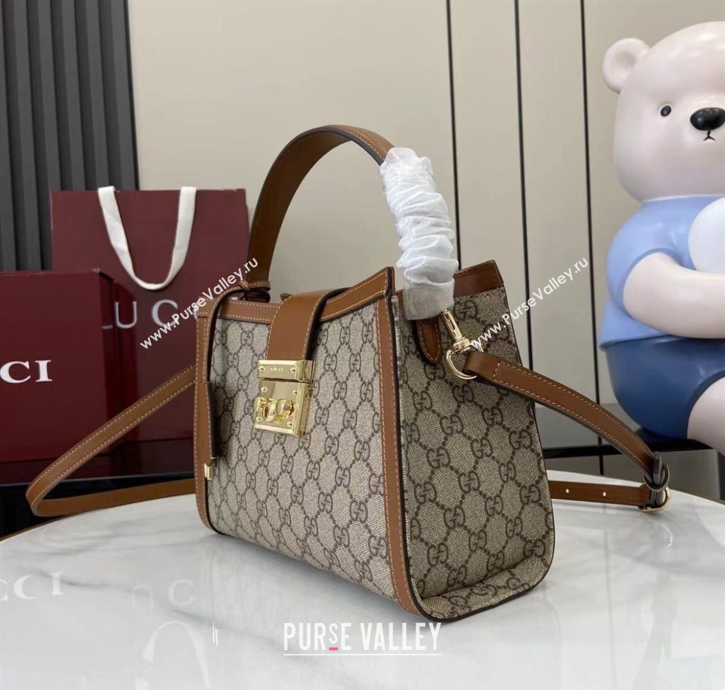 Gucci Padlock GG Canvas Medium Handbag Brown 2025 838992 (XLU-250630142)